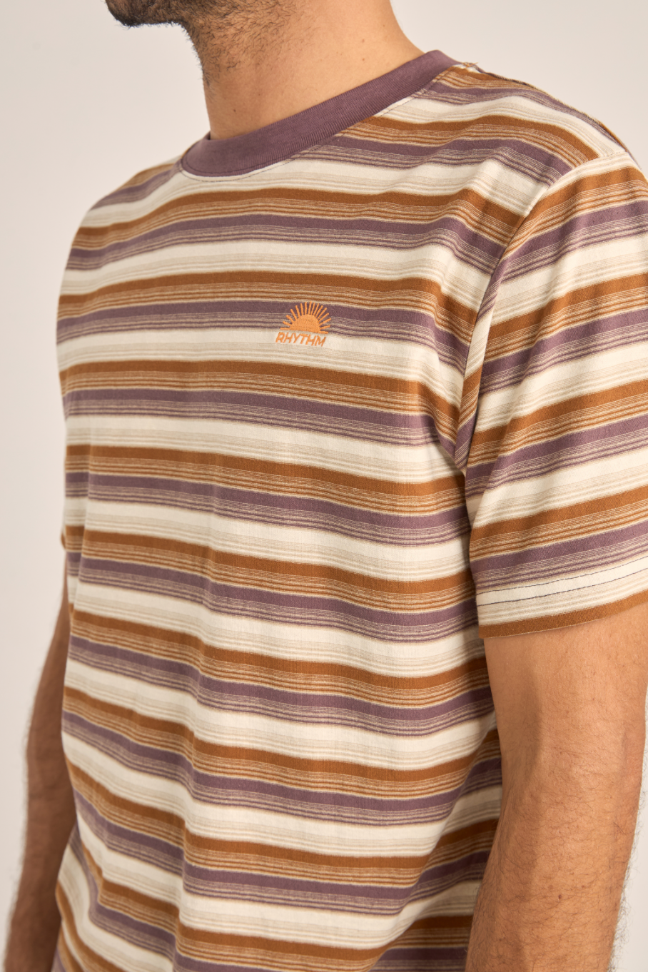 Rhythm Vintage Stripe Ss T-shirt- Cedar