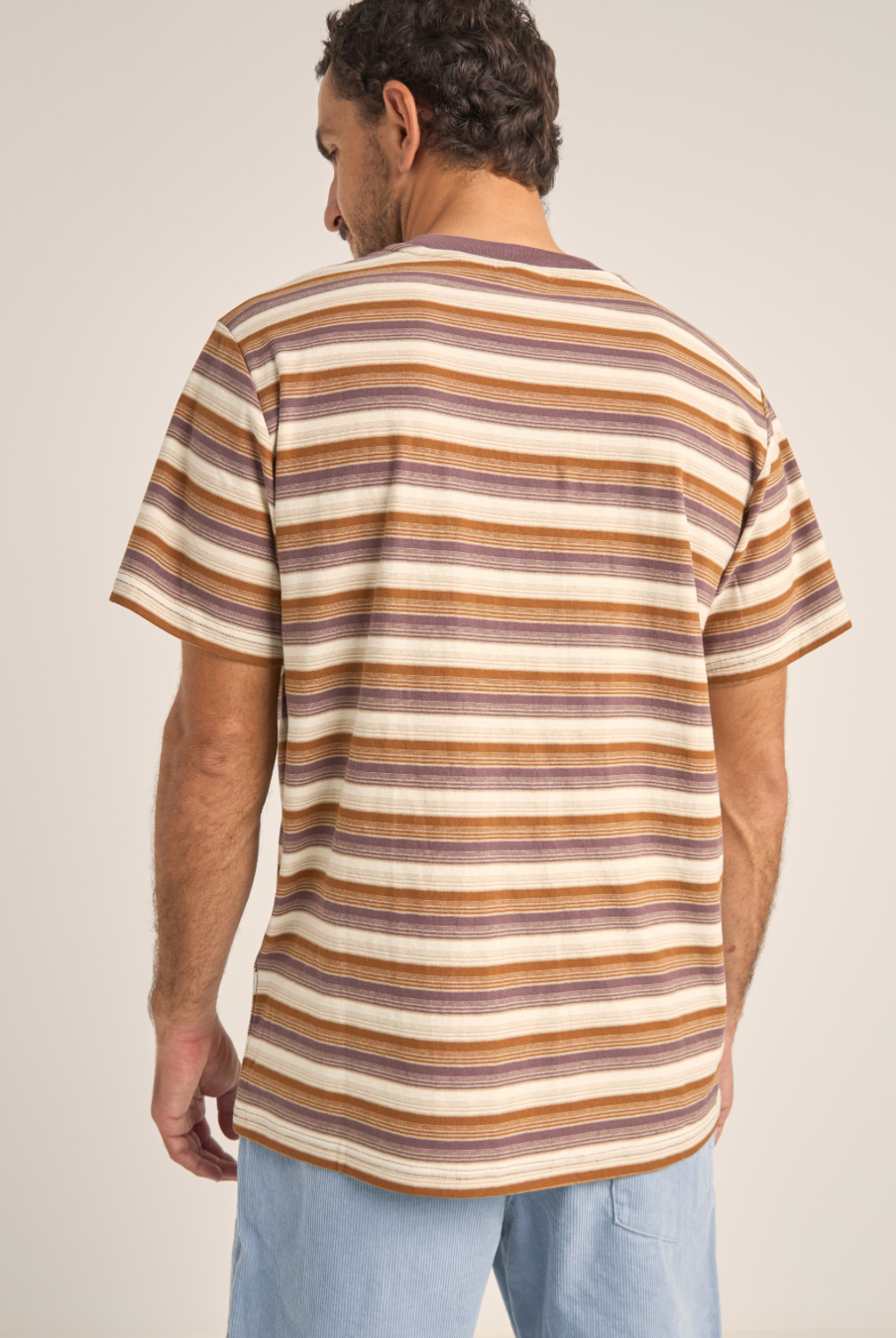 Rhythm Vintage Stripe Ss T-shirt- Cedar