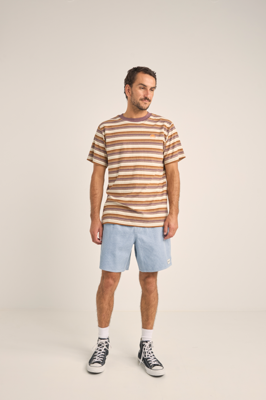 Rhythm Vintage Stripe Ss T-shirt- Cedar