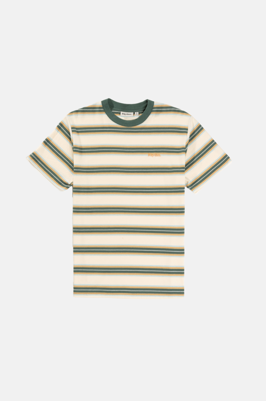 Rhythm Everyday Stripe SS T-Shirt- Green