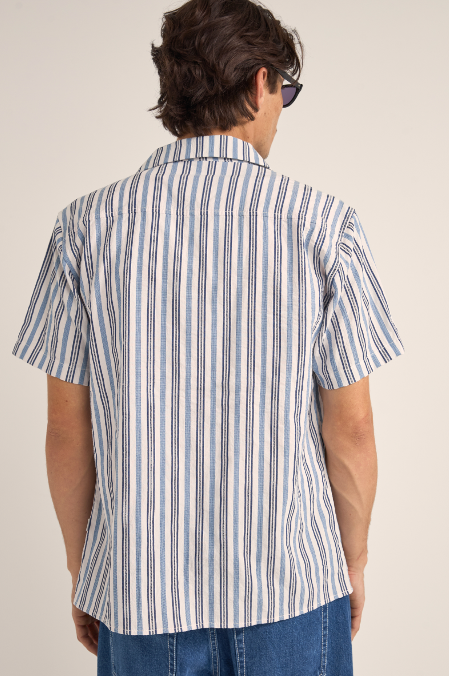 Rhythm Vacation Stripe Shirt-Blue