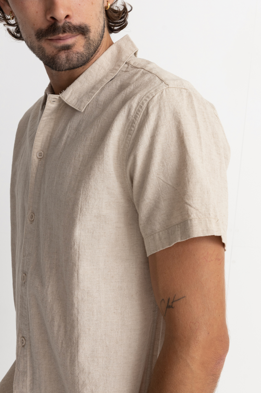 Rhythm Classic Linen Shirt-Vintage Sand