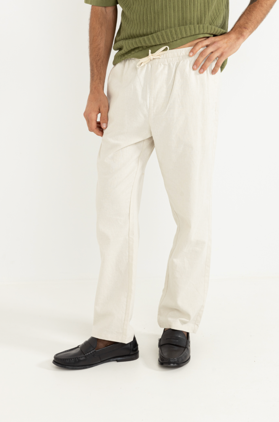 Rhythm Linen Jam Pant-Bone