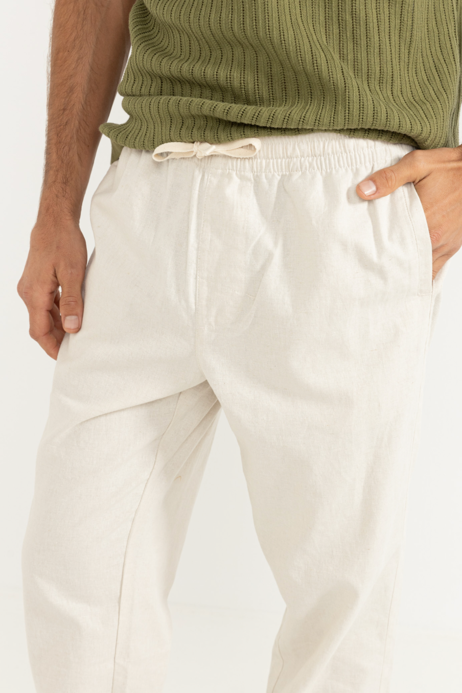 Rhythm Linen Jam Pant-Bone