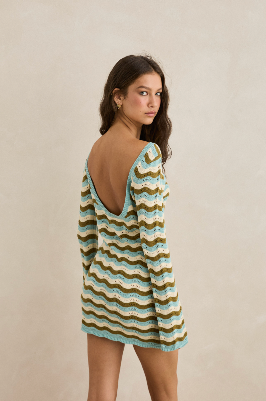 Rhythm Whispering Tides Knit Mini Dress