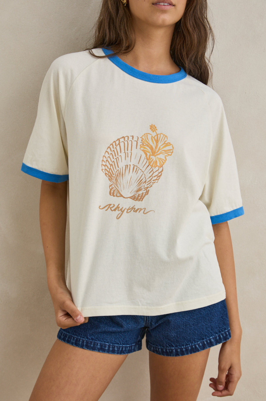 Rhythm Sunrise Seashell Ringer Tee