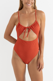 Rhythm Pacific Rib Cut Out One Piece