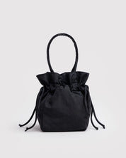 BAGGU Nylon Drawstring Bag- Black
