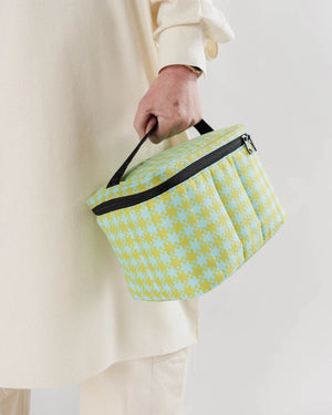 Baggu Puffy Lunch Bag- Mint Pixel Gingham | Collective Request 