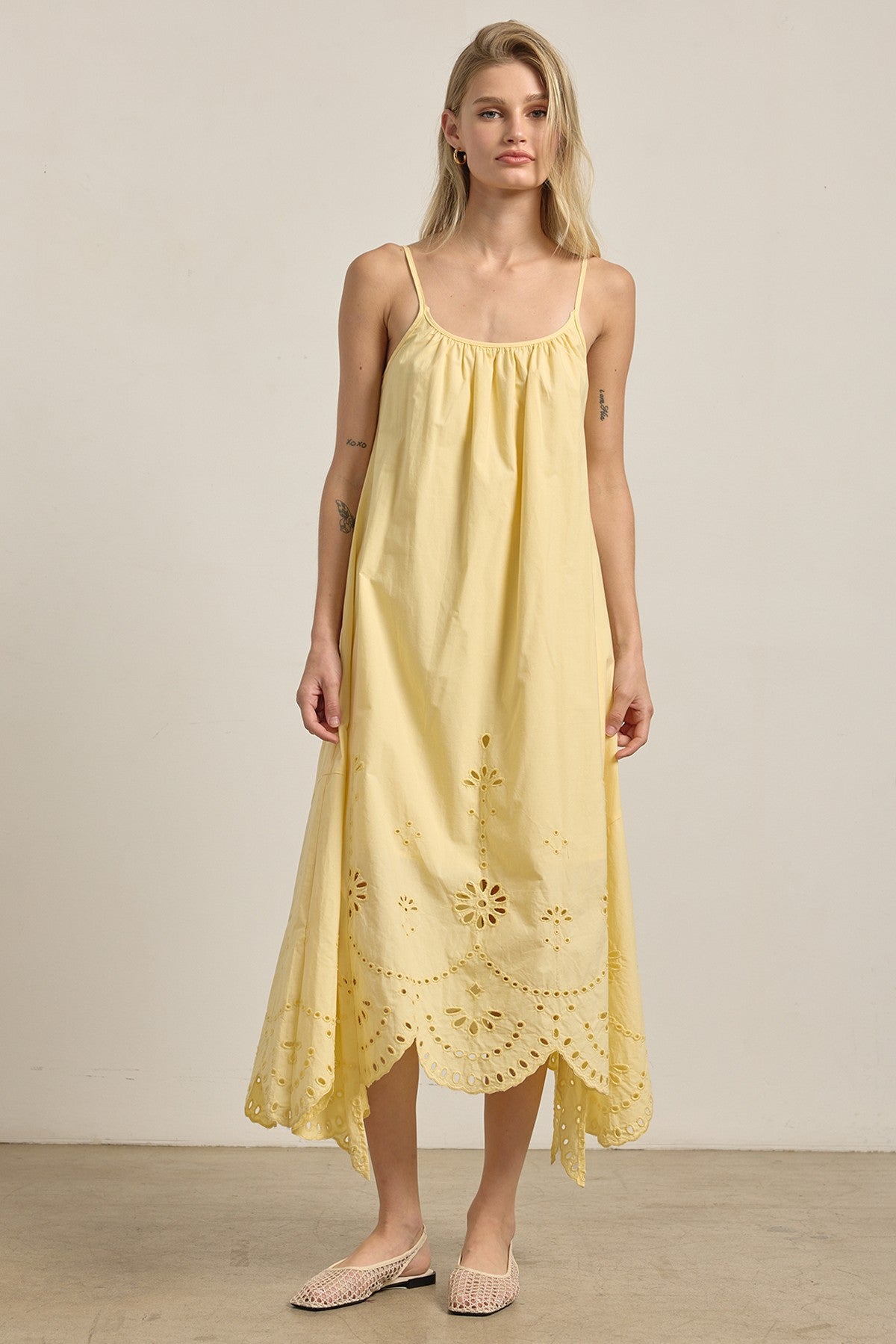 Yellow Embroidered Dress