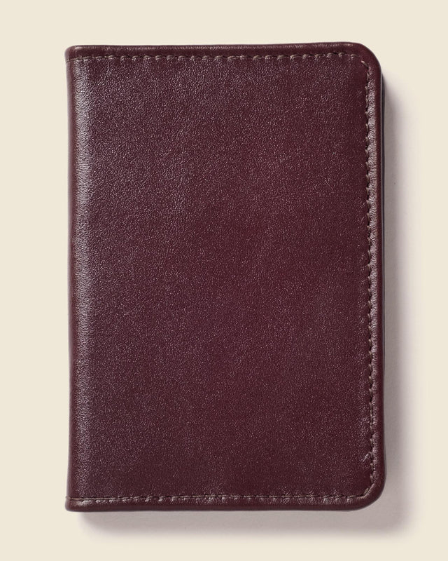 RFID Compact Bifold Wallet Burgundy