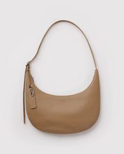 BAGGU Dune Medium Recycled Leather Flat Crescent