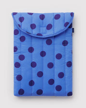 BAGGU Blue Polka Dot Puffy Laptop Sleeve 16"