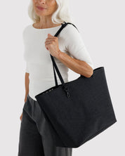 BAGGU Black Large Nylon Reversible Tote