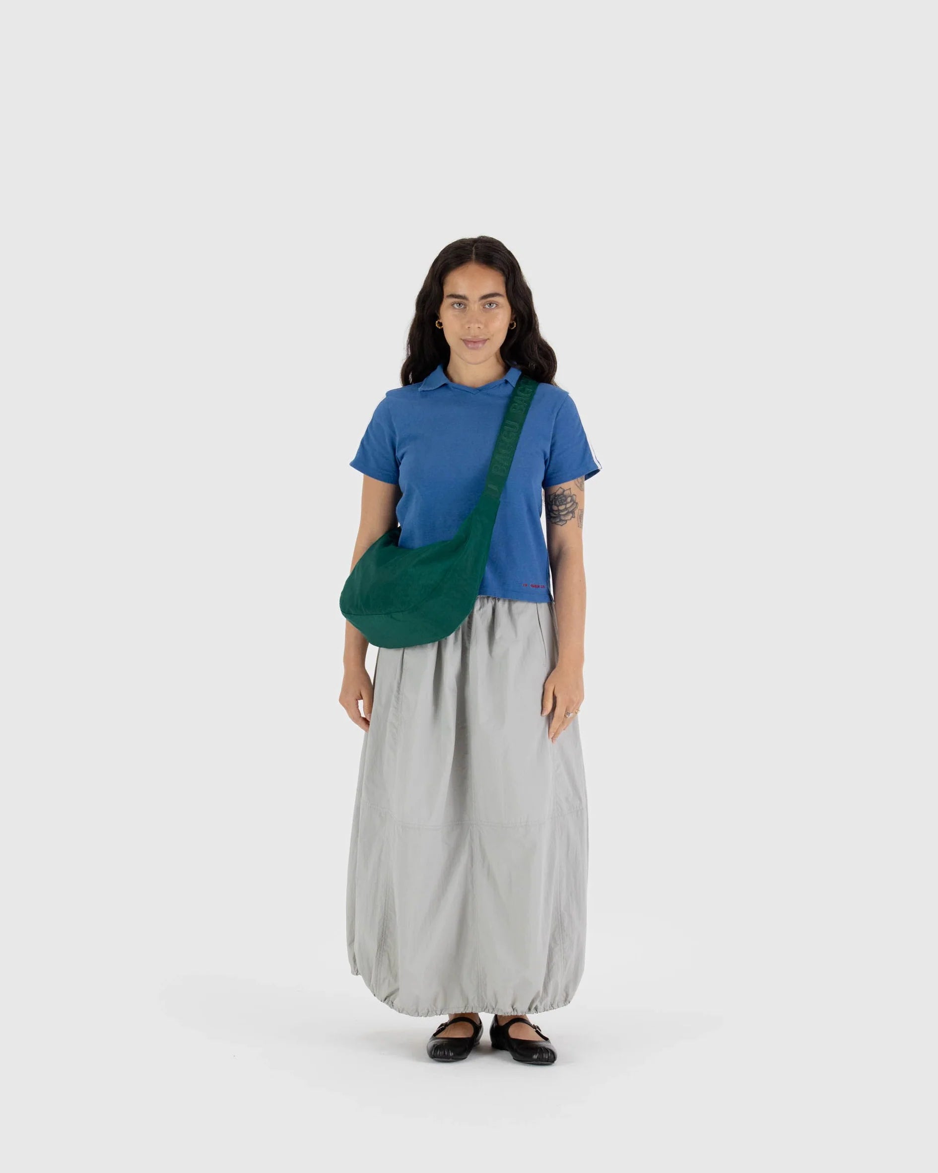 Baggu Medium Nylon Crescent Bag-Cypress | Collective Request 