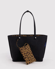 BAGGU Leopard Large Nylon Reversible Tote