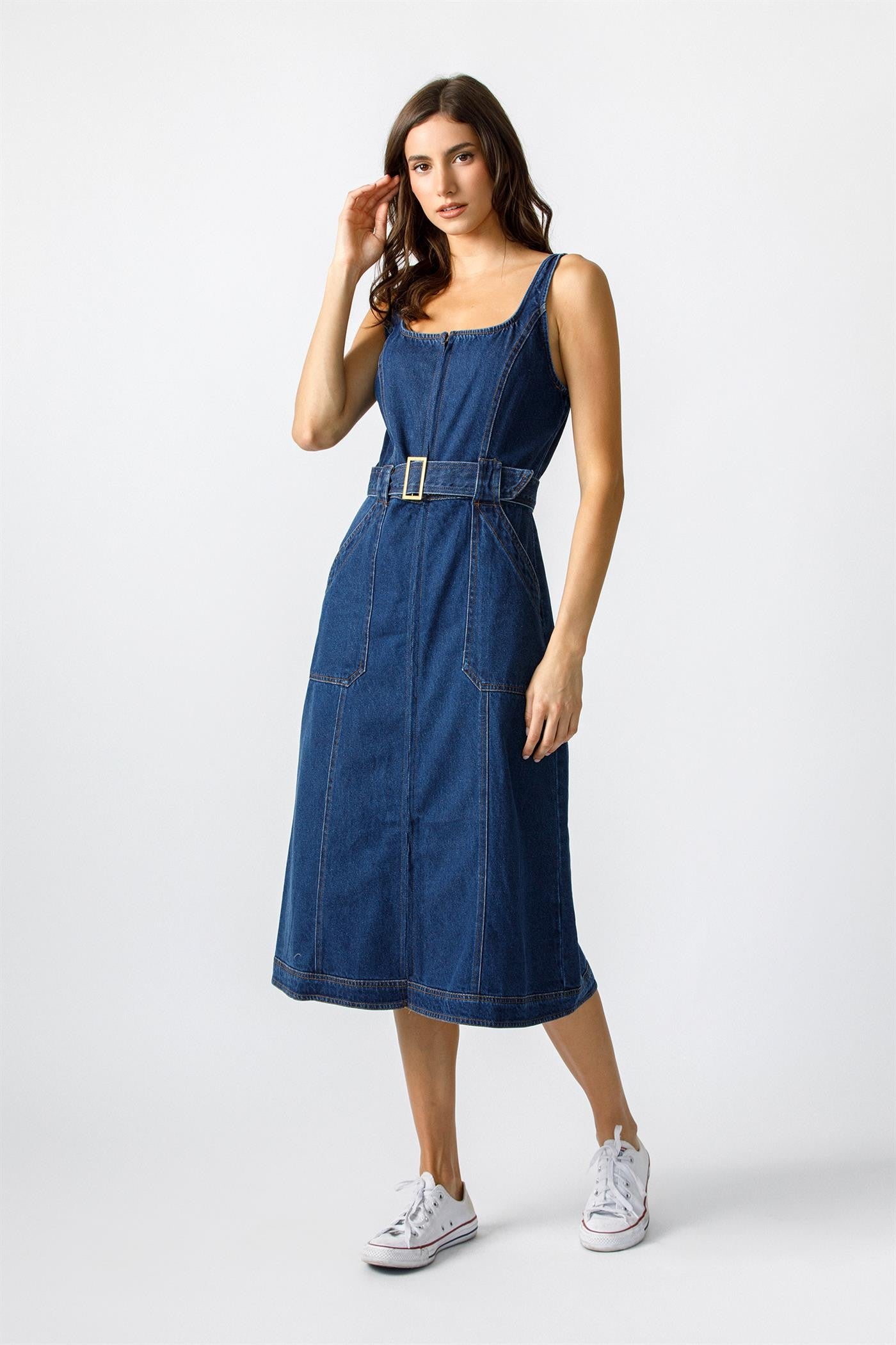 Denim Midi Dress