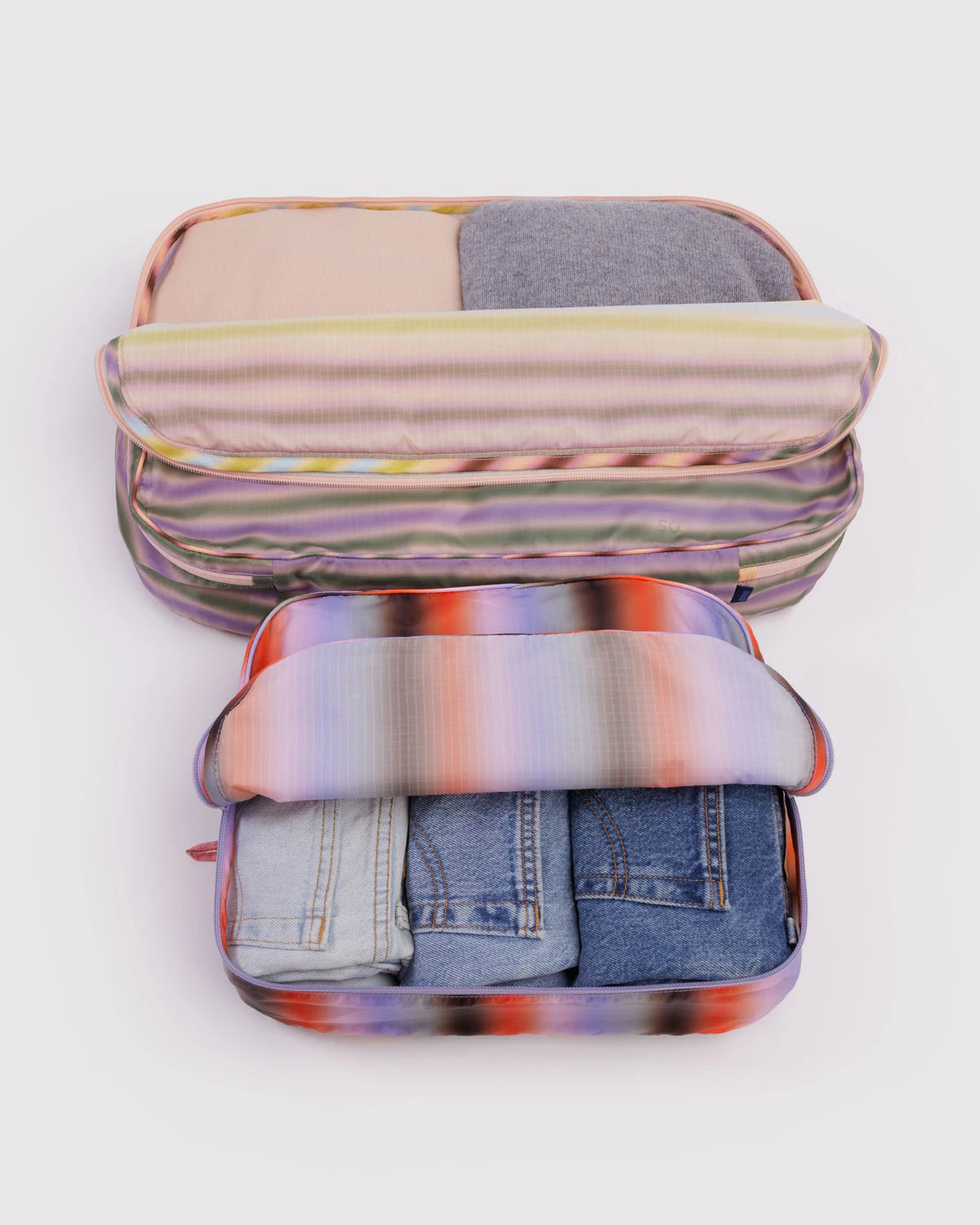 Baggu Large Packing Cube Set- Gradient Stripes