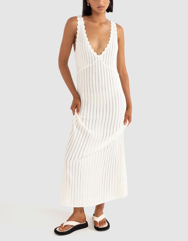 Rhythm Scallop Knit Maxi Dress