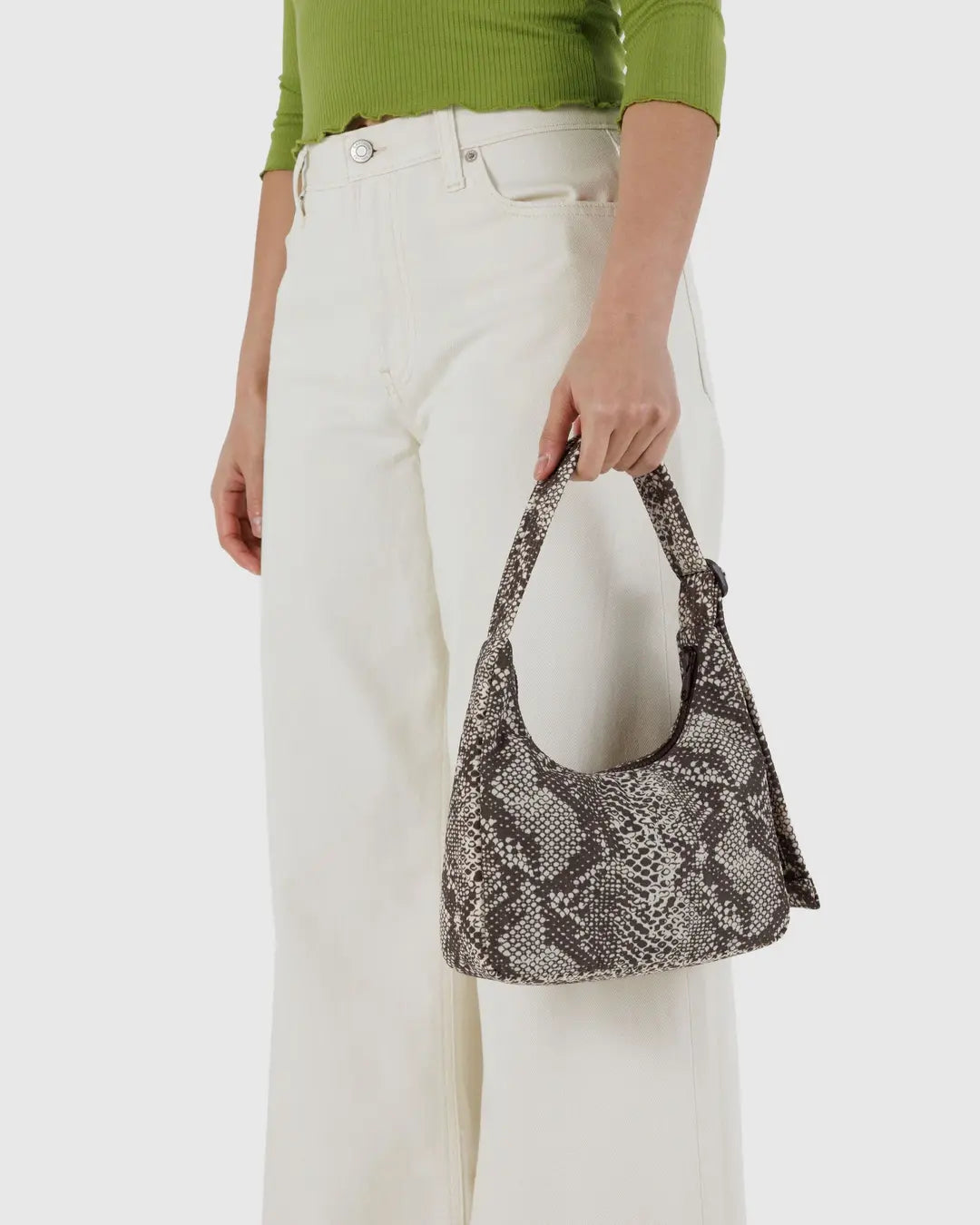 Baggu Mini Nylon Shoulder Bag-Snakeskin