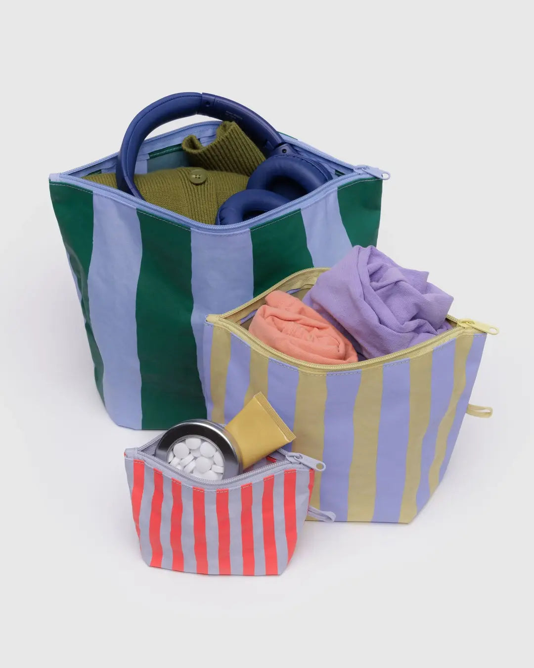 Baggu Go Pouch Set- Painted Stripe