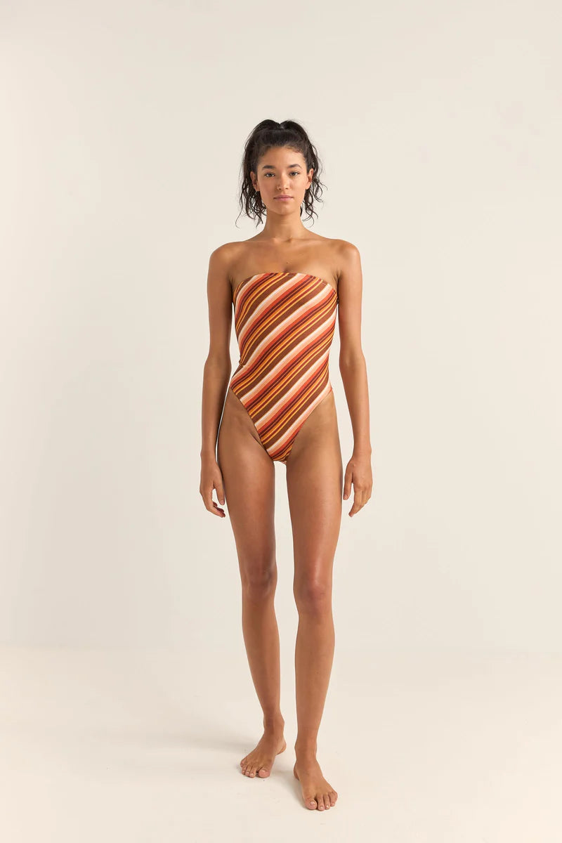 Rhythm Chica Stripe Strapless One Piece | Collective Request 