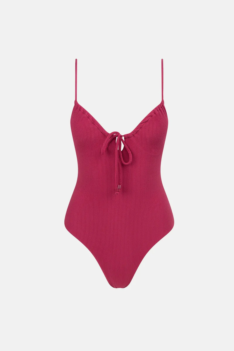 Rhythm Isla Rib Tie Front One Piece | Collective Request 