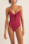 Rhythm Isla Rib Tie Front One Piece | Collective Request 