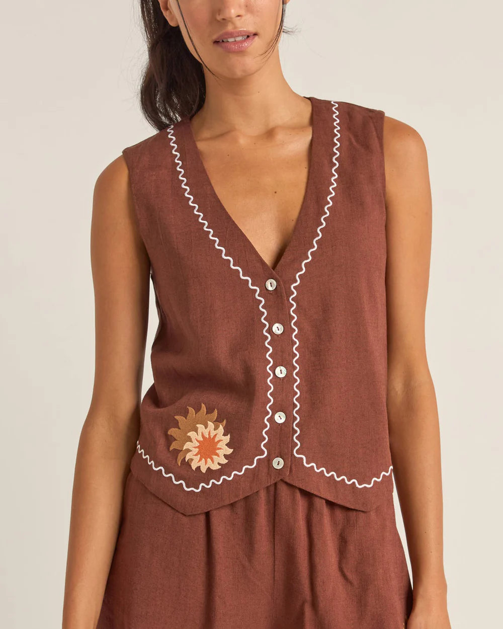 Rhythm Solis Embroidered Vest