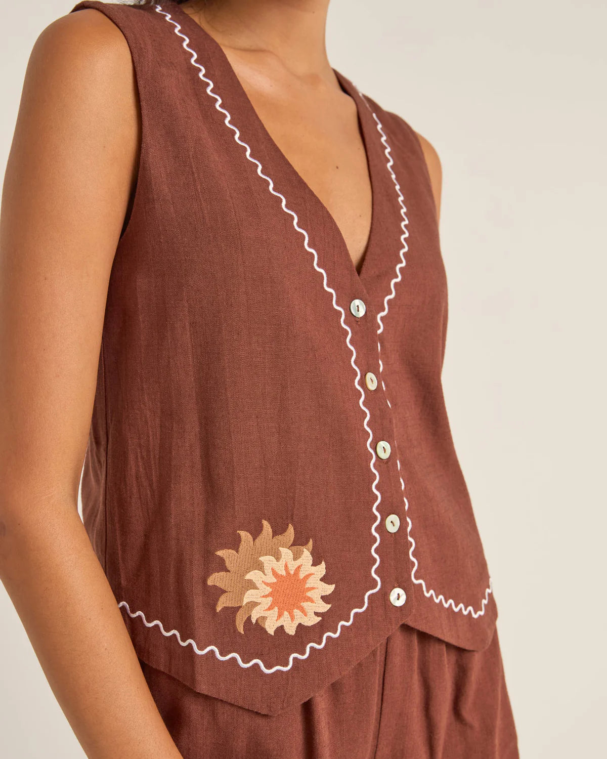 Rhythm Solis Embroidered Vest