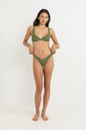 Rhythm Essential Rib Underwire Olive Top | Collective Request 