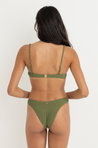 Rhythm Essential Rib Underwire Olive Top | Collective Request 