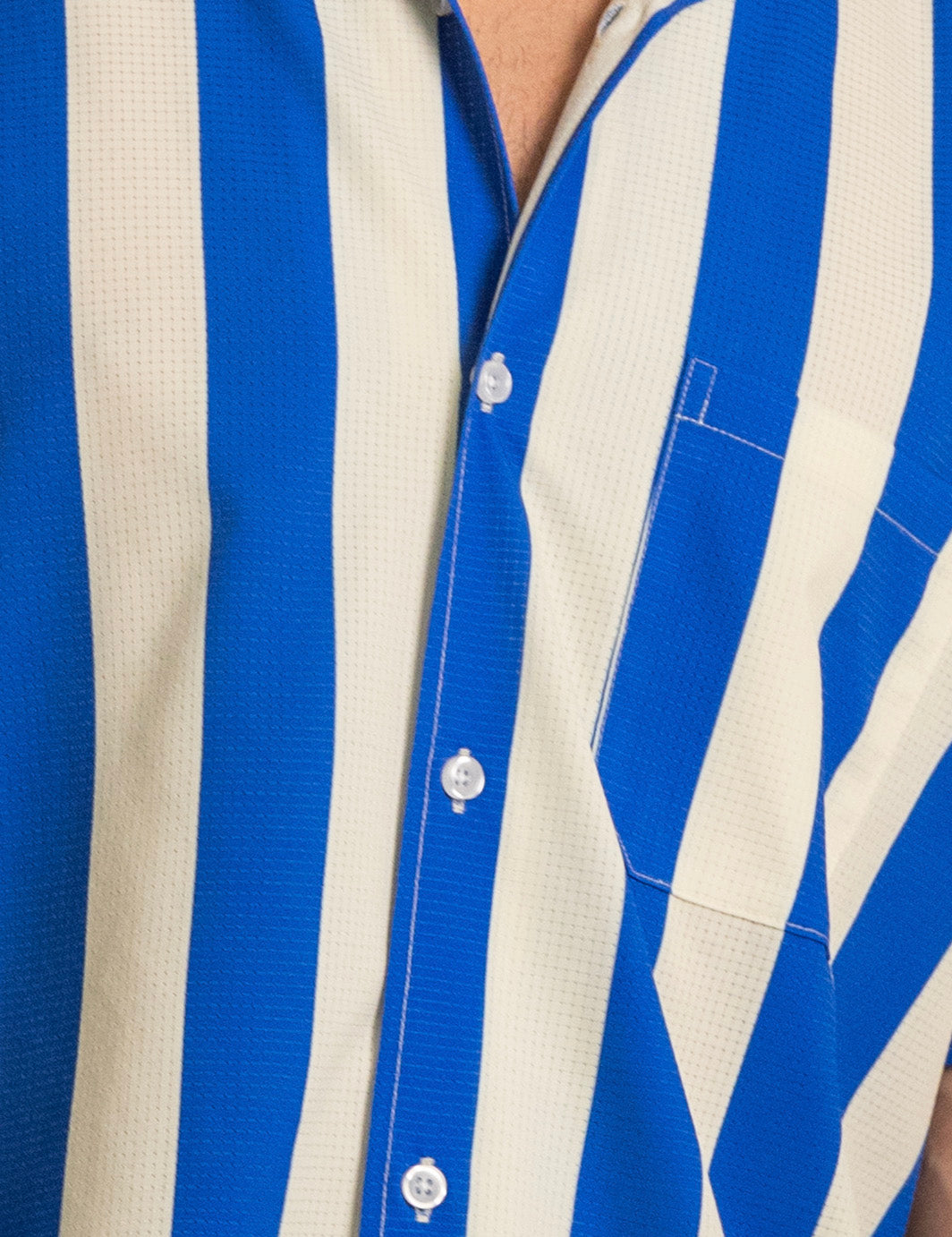 Duvin Travel Leisure Stretch Buttonup-Blue
