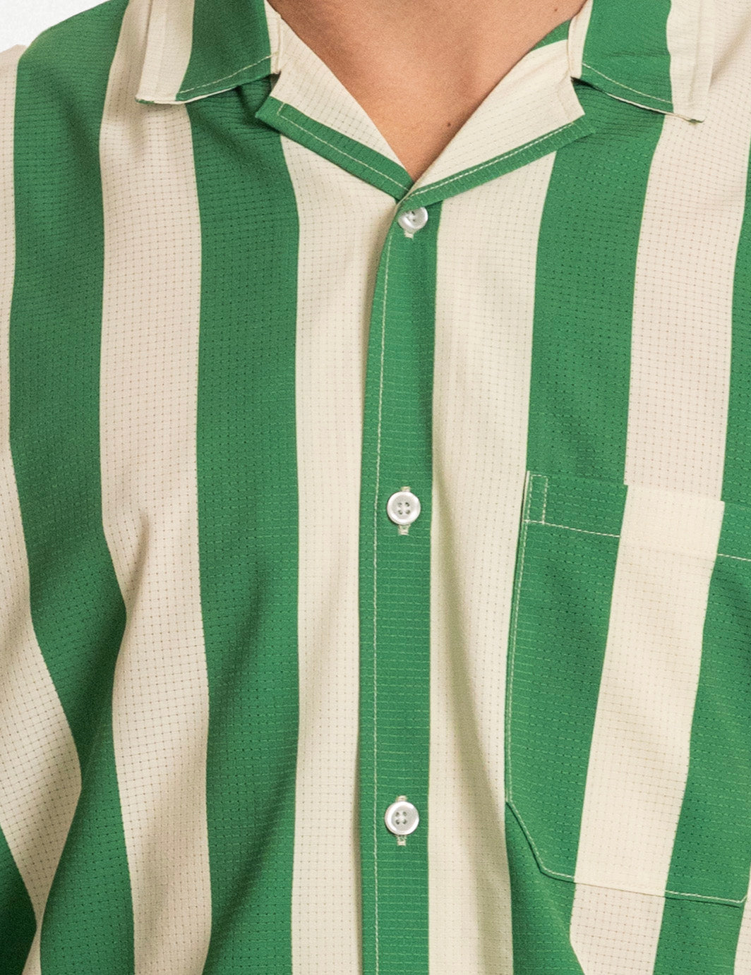 Duvin Travel Leisure Stretch Buttonup-Green
