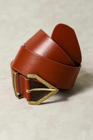 Brown Diamond Pointed Buckle Belts