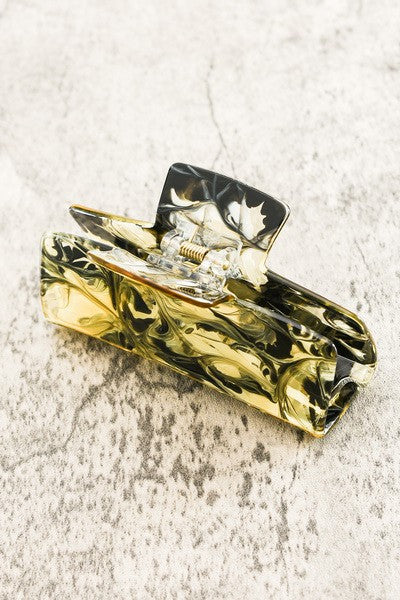 Black Large Marble Finished Hair Claw Clip | Collective Request 