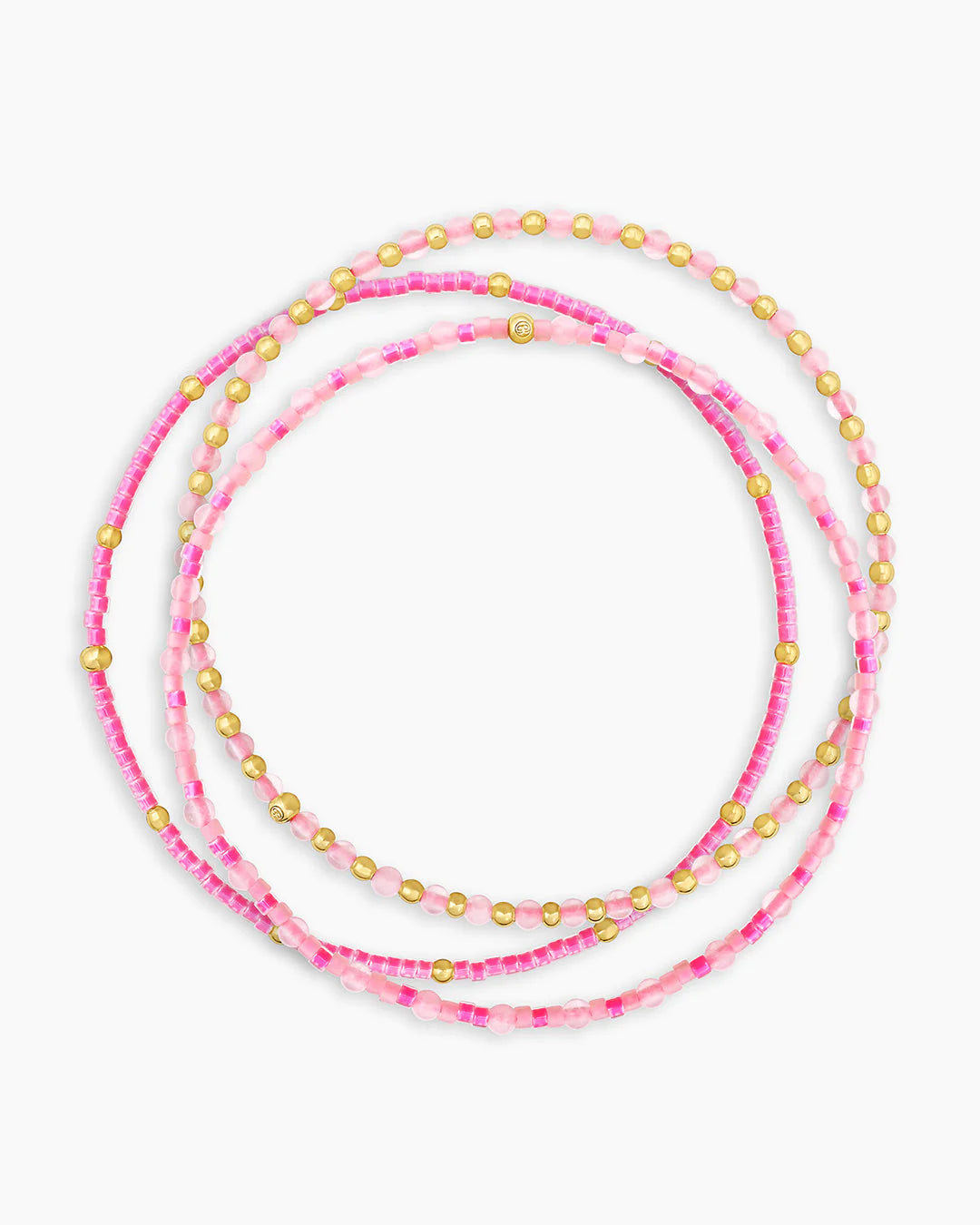 Poppy Gem Bracelet Set - Rose Quartz | Collective Request 
