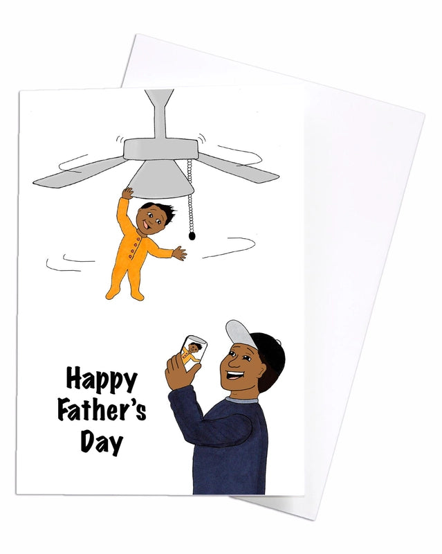 Ceiling Fan Kid Father's Day Card